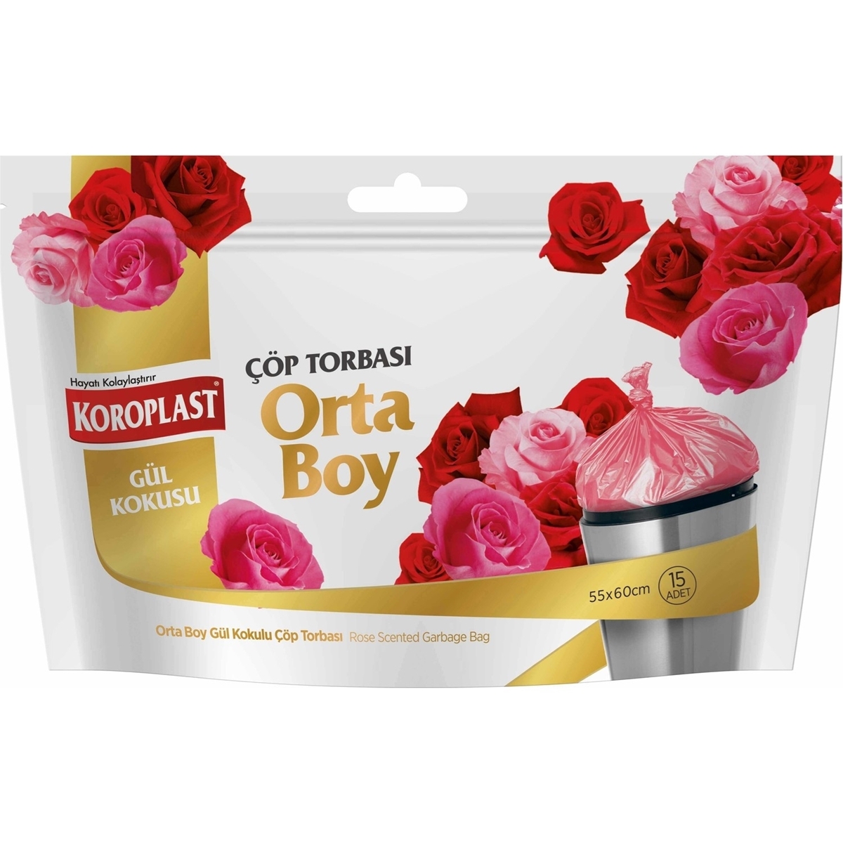 Koroplast Gül Kokulu Pembe Orta 55*60cm 15'li 50 Rulo resmi