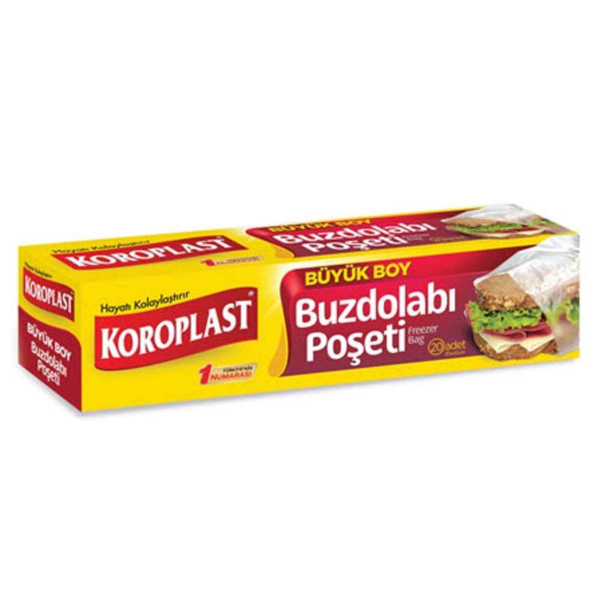 Koroplast Buzdolabı Poşeti Büyük Boy 20cm X 30cm 20'li (48 Paket) resmi