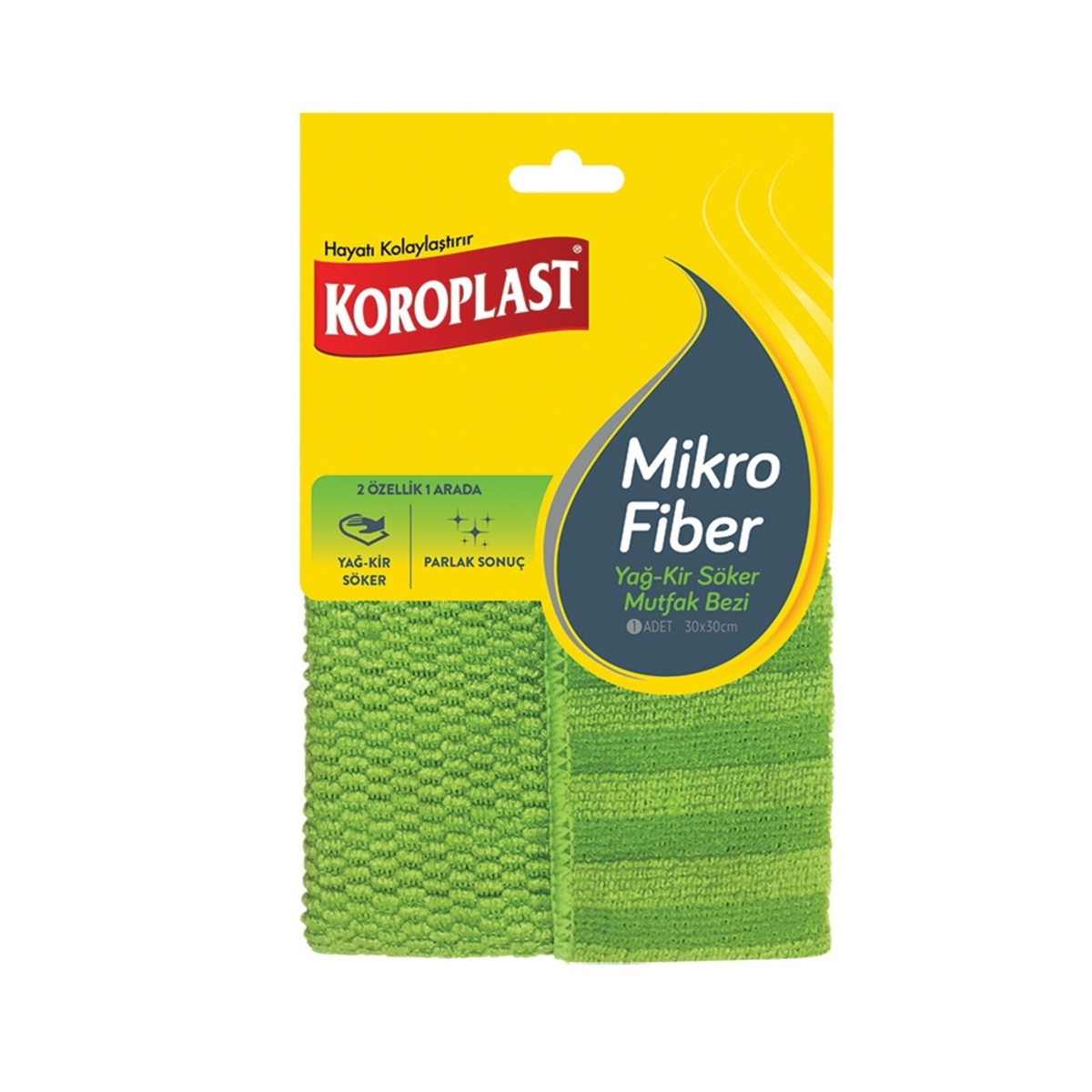 Koroplast Mikrofiber Yağ - Kir Sökücü Mutfak Bezi Tekli 12 Paket resmi