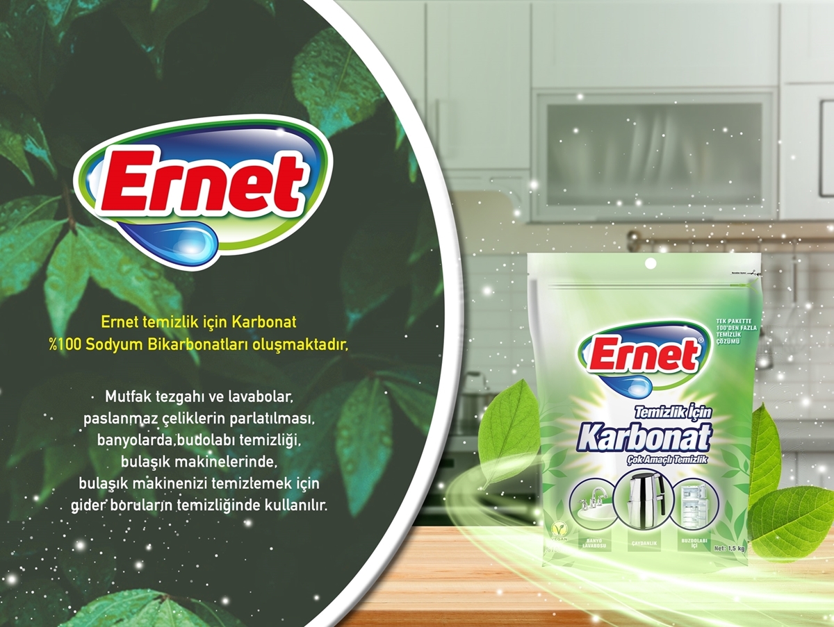 Ernet Temizlik Karbonatı 1,5 Kg  Paket resmi