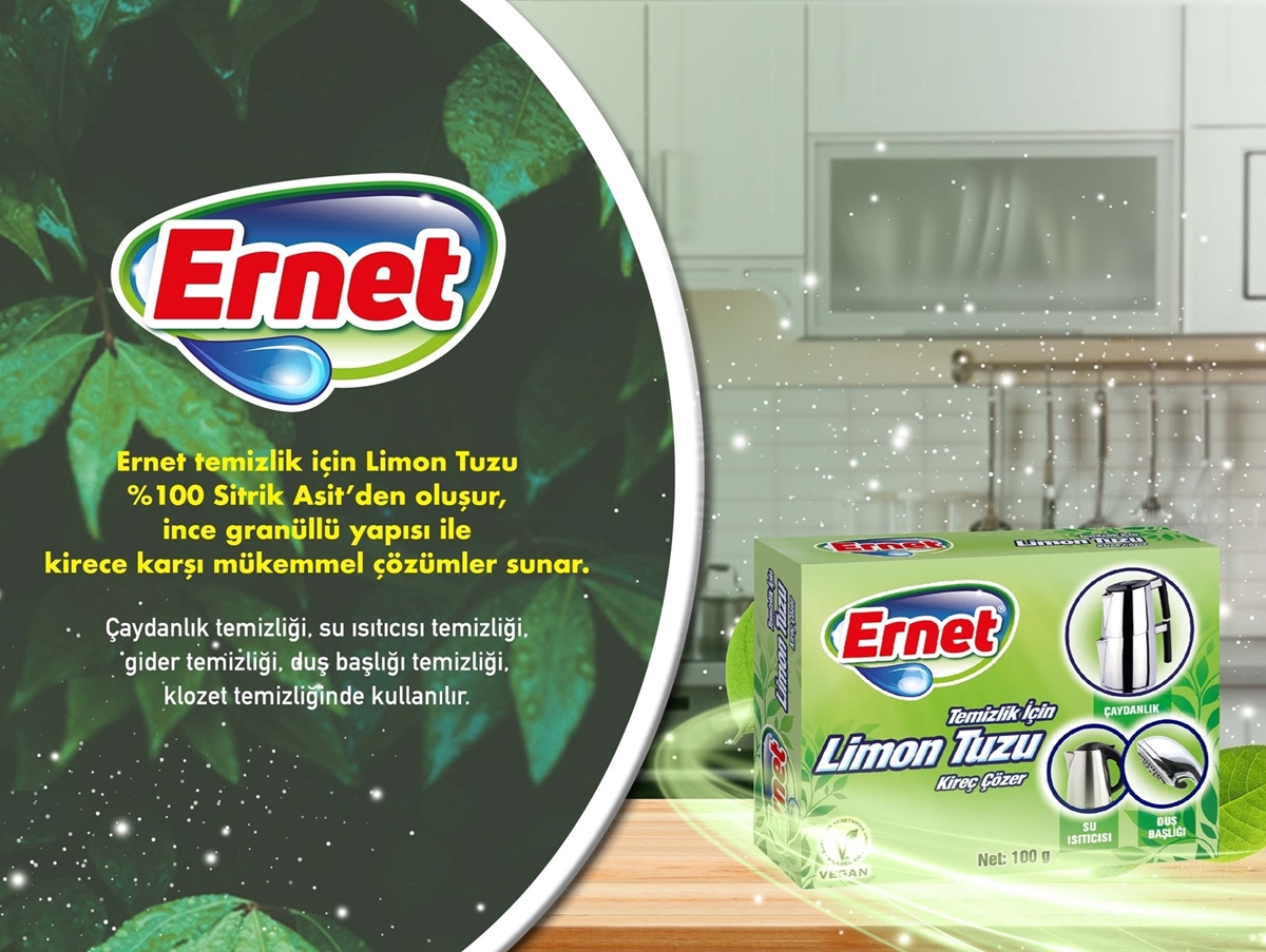 Ernet Temizlik İçin Limon Tuzu 100 g 20 Paket resmi