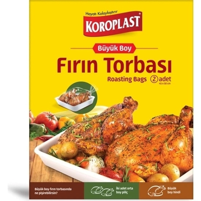 Koroplast Fırın Torbası Büyük Boy 45x50 cm 25 Paket resmi