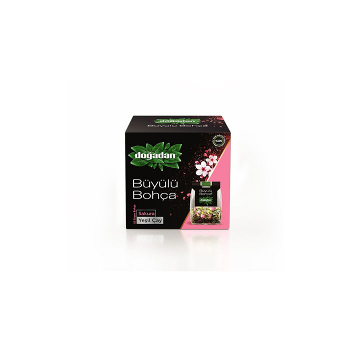 Doğadan Büyülü Bohça Yeşil Çay Sakura 10'lu Paket 12'li Koli resmi