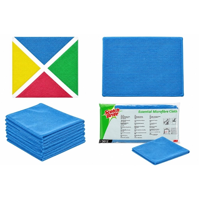 3M™ Scotch-Brite™ SB 2012 Mikrofiber Bez Mavi 10/kutu resmi